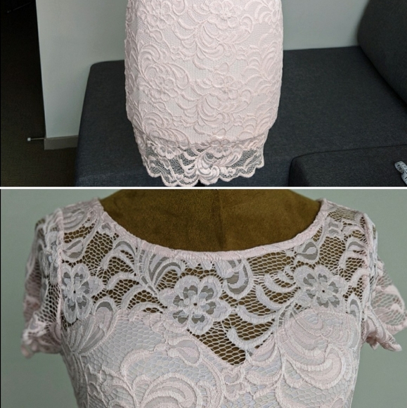 Light Pink Lace Dress - Picture 2 of 2